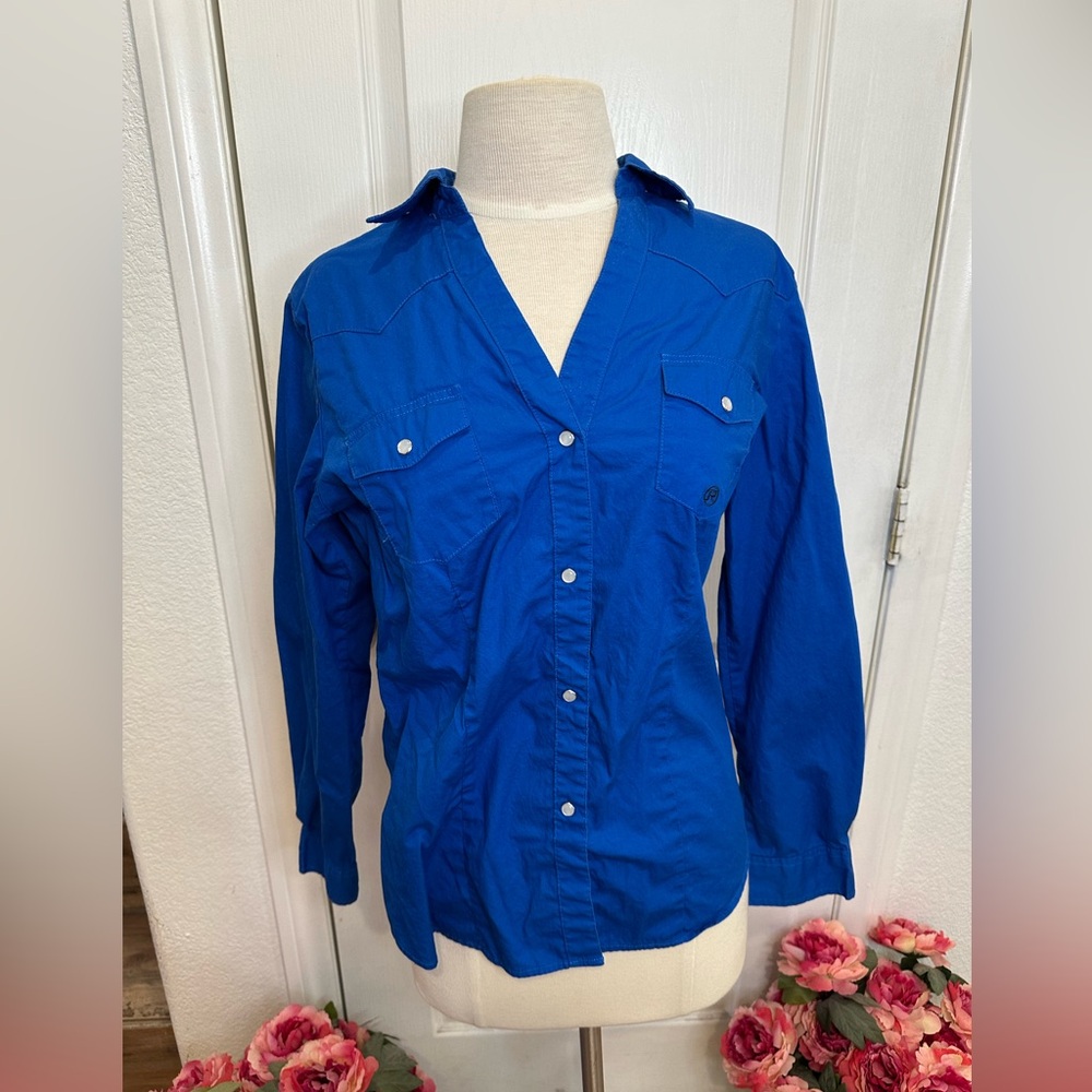 Roper Blue Snap Front Western Shirt